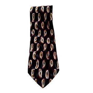 Robert Talbott The Foursome Tie Necktie 100% Silk Hand Sewn Paisley Black Red